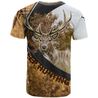 Deer Hunting Autumn Forest Abstract Pattern T Shirt - Wonder Print Shop