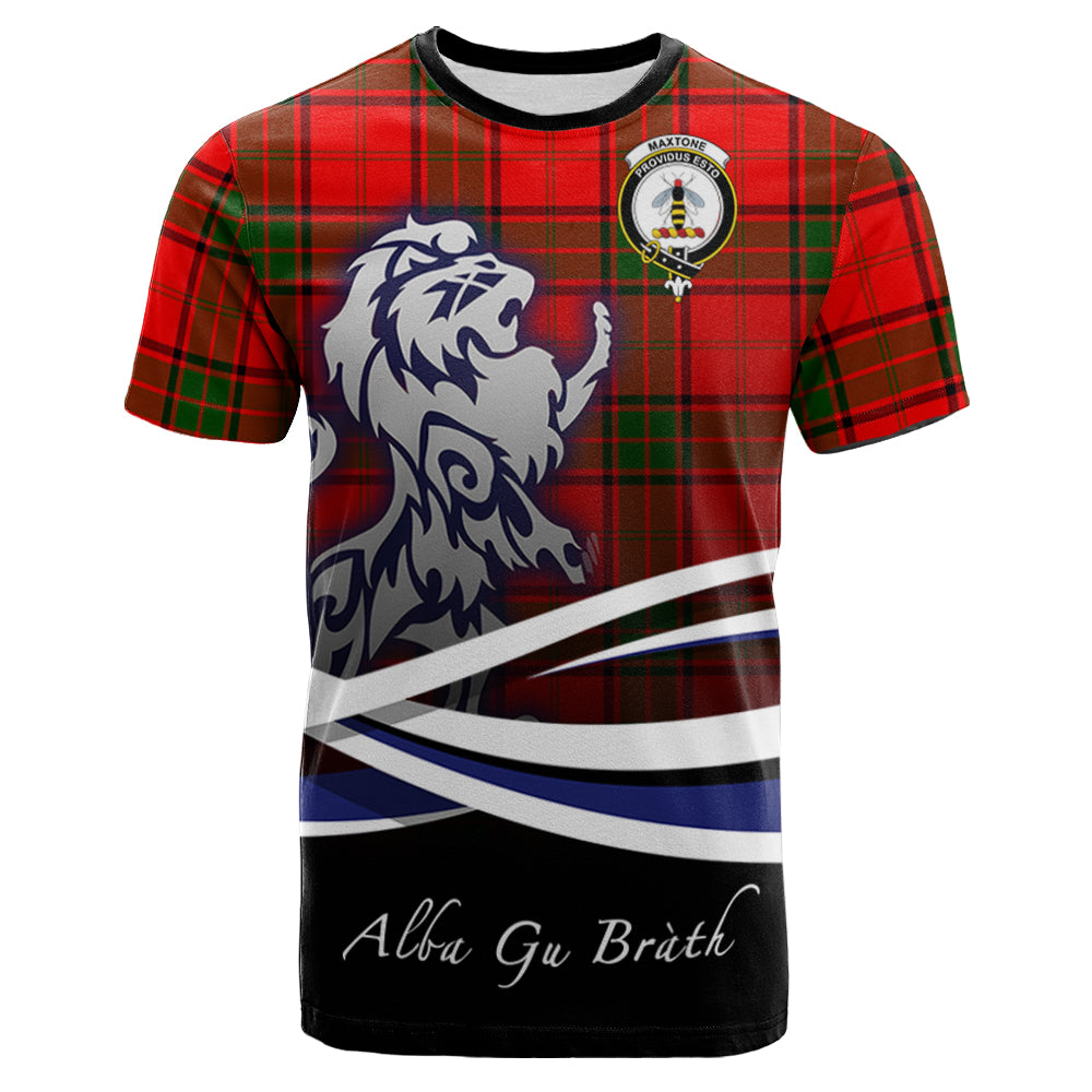 scottish-maxtone-clan-crest-scotland-lion-tartan-t-shirt