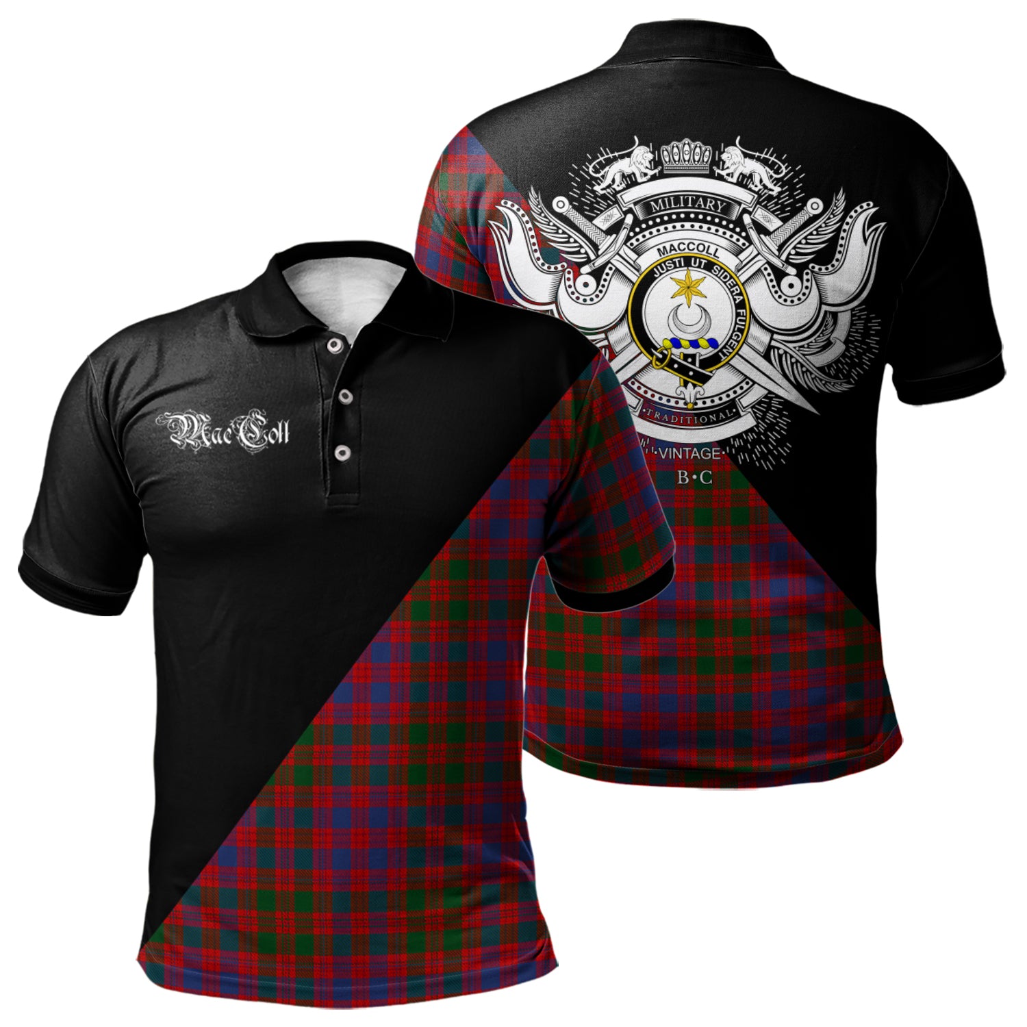 scottish-maccoll-ancient-clan-crest-military-logo-tartan-polo-shirt