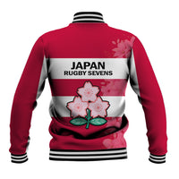 Japan Rugby 7s Japanese Cherry Blossom Baseball Jacket - Wonder Print Shop