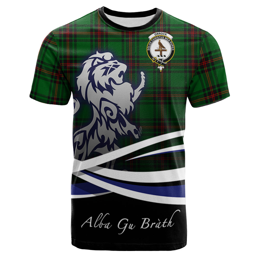 scottish-orrock-clan-crest-scotland-lion-tartan-t-shirt