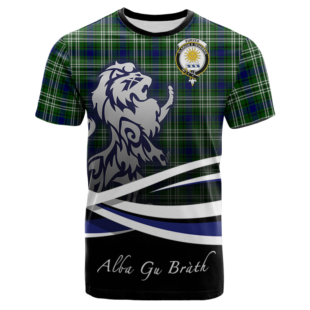 scottish-purves-clan-crest-scotland-lion-tartan-t-shirt