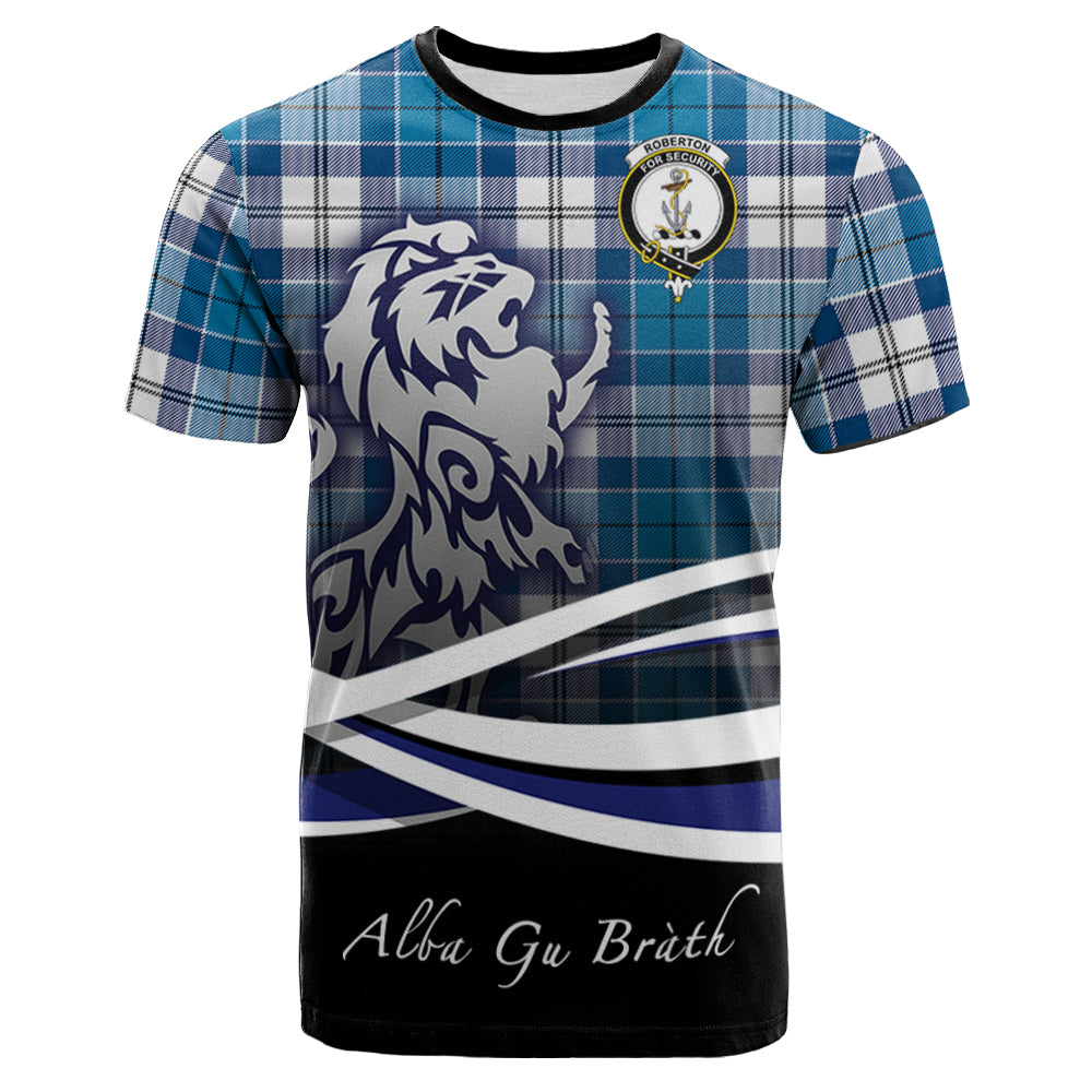 scottish-roberton-clan-crest-scotland-lion-tartan-t-shirt