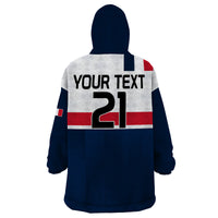 (Custom Personalised) France Rugby 7s Le XV de France Wearable Blanket Hoodie - Wonder Print Shop