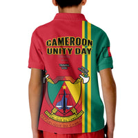 Cameroon Happy Unity Day Cameroun Polo Shirt Coat Of Arms for Kid - Wonder Print Shop