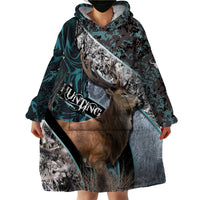 Deer Hunting Abstract Pattern Wearable Blanket Hoodie - Wonder Print Shop