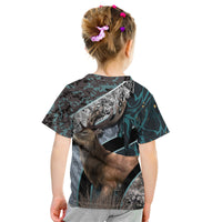 Deer Hunting Abstract Pattern Kid T Shirt - Wonder Print Shop