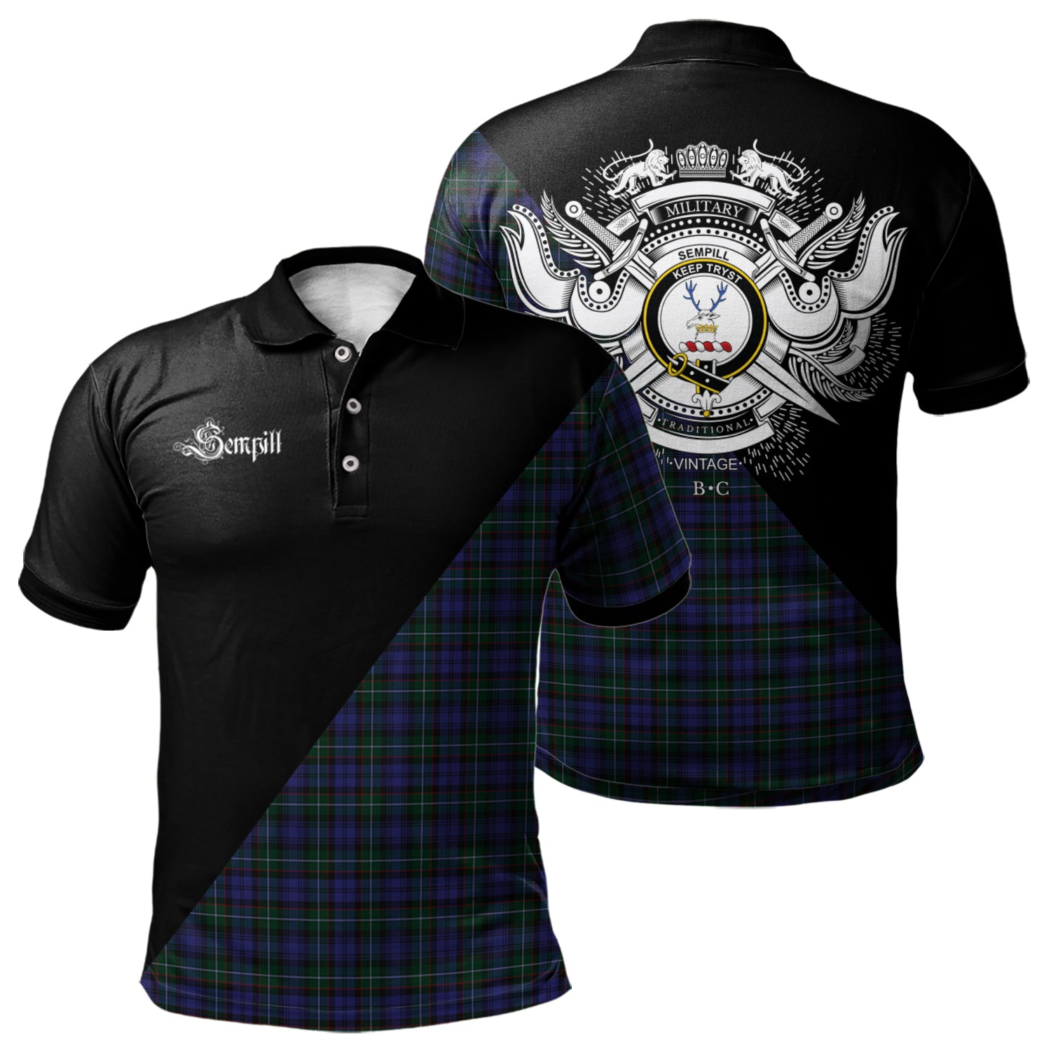 scottish-sempill-clan-crest-military-logo-tartan-polo-shirt