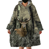 Deer Hunting Camouflaged Modern Abstract Wearable Blanket Hoodie - Wonder Print Shop