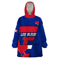 (Custom Personalised) France Rugby 7s Come On Les Bleus Wearable Blanket Hoodie - Wonder Print Shop