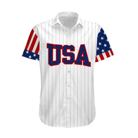 United States 2023 Baseball Classic Uniform USA Flag Hawaiian Shirt - Wonder Print Shop