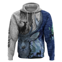 Deer Hunting Stag In The Night Abstract Pattern Hoodie - Wonder Print Shop