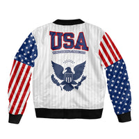 United States 2023 Baseball Classic Uniform USA Flag Sleeve Zip Bomber Jacket - Wonder Print Shop