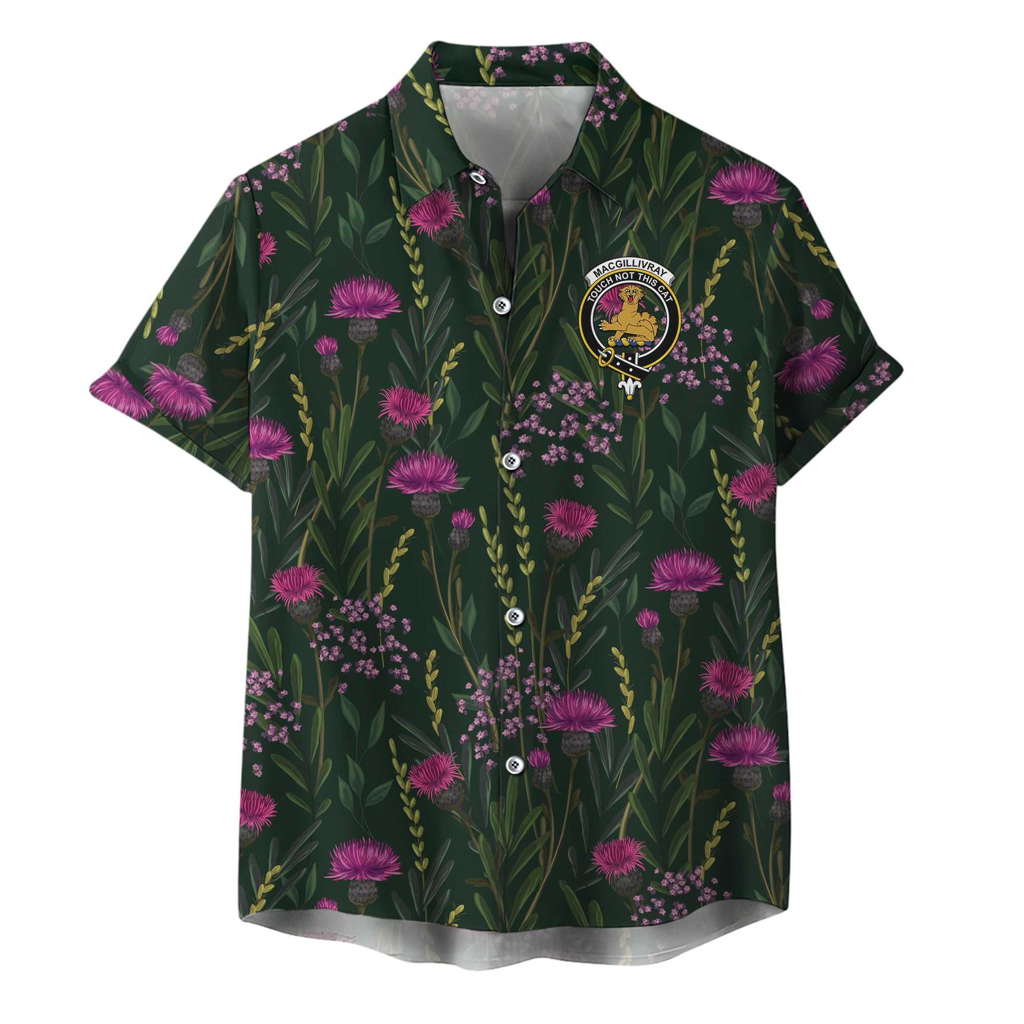 scottish-macgillivray-clan-crest-thistle-hawaiian-shirt