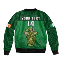 (Custom Text And Number) Ireland Rugby 2023 Champions Six Nations Irish Proud Sleeve Zip Bomber Jacket - Wonder Print Shop