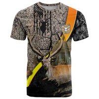 Deer Hunting Old Tree Bark Texture Gray Abstract Pattern T Shirt - Wonder Print Shop