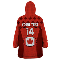 (Custom Text And Number) Canada Rugby 7s Sporty Style Wearable Blanket Hoodie - Wonder Print Shop