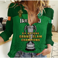 Ireland Rugby 2023 Champions Six Nations Irish Proud Women Casual Shirt - Wonder Print Shop