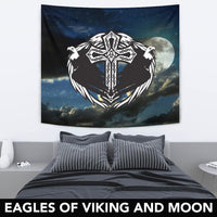 Viking Tapestry - Eagles Of Viking and Moon RLT12 - Wonder Print Shop