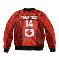 (Custom Text And Number) Canada Rugby 7s Sporty Style Bomber Jacket - Wonder Print Shop