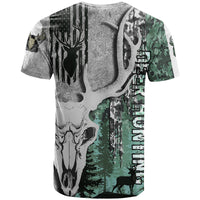 Deer Hunting Abstract Dark Forest Pattern T Shirt - Wonder Print Shop