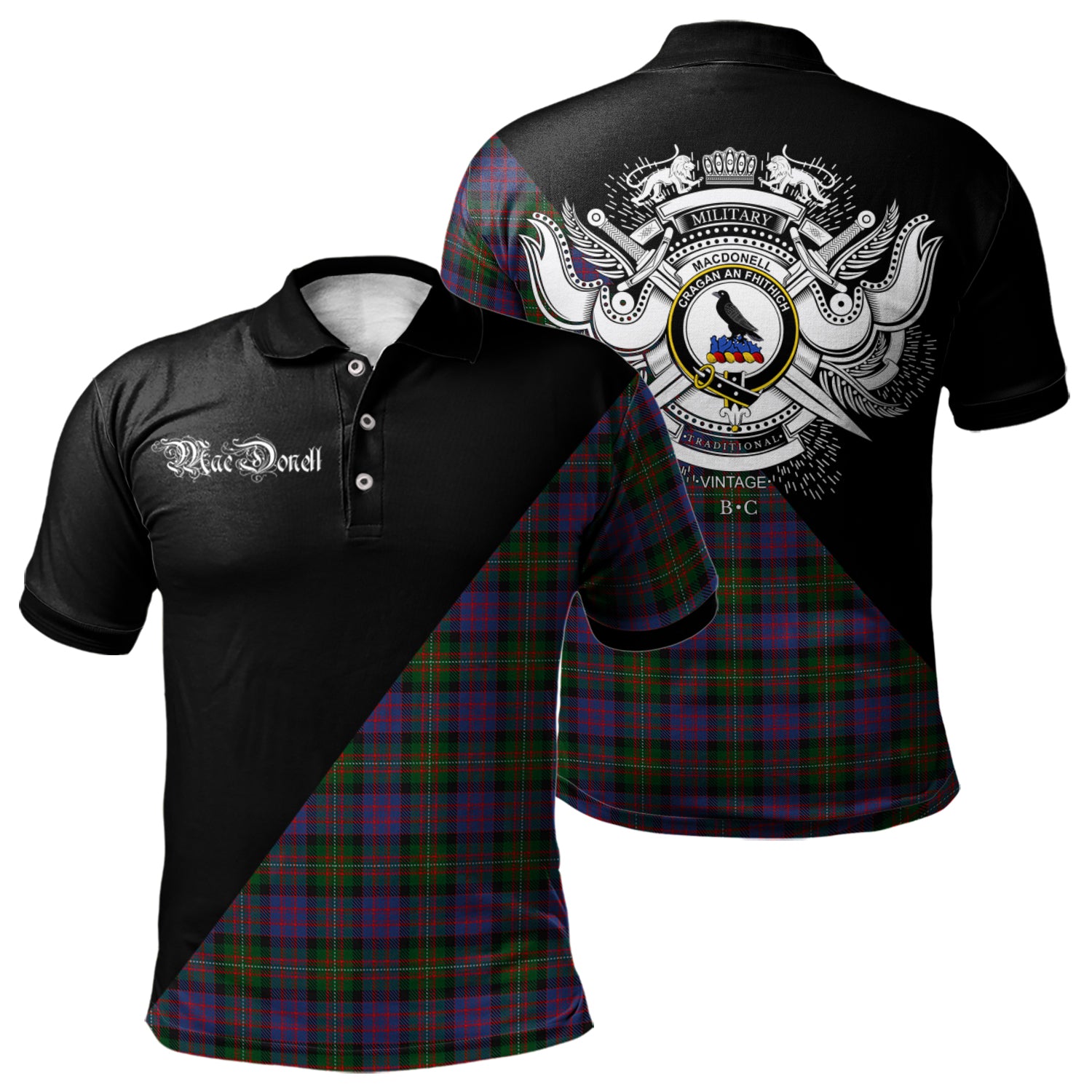 scottish-macdonell-of-glengarry-clan-crest-military-logo-tartan-polo-shirt