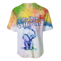 Autism Elephant Watercolor Style - It's Okay To Be Different Baseball Jersey TS07 - Wonder Print Shop