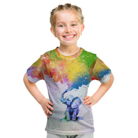 Autism Elephant Watercolor Style - It's Okay To Be Different Kid T Shirt TS07 - Wonder Print Shop