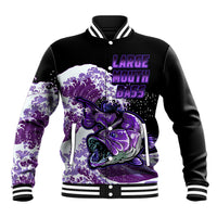 Largemouth Bass Fishing Purple Baseball Jacket LT9 - Wonder Print Shop