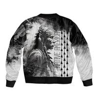 Native American Chiefs Headdress Warriors Smoking Style Bomber Jacket - Wonder Print Shop