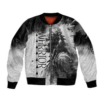 Native American Chiefs Headdress Warriors Smoking Style Bomber Jacket - Wonder Print Shop