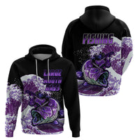 Largemouth Bass Fishing Purple Hoodie - Wonder Print Shop