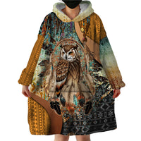 Native American Dreamcatcher Owl and Feathers Wearable Blanket Hoodie - Wonder Print Shop