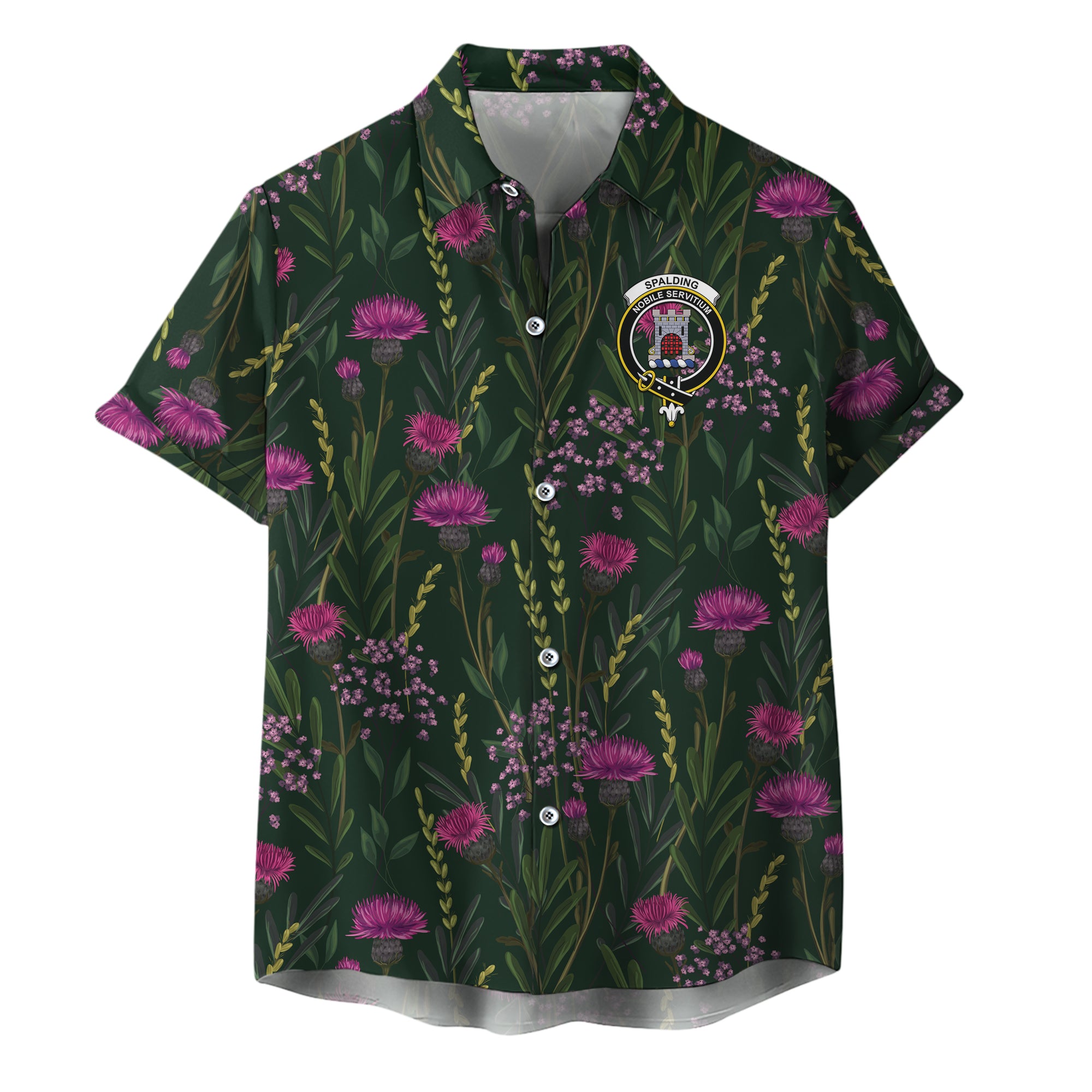 scottish-spalding-clan-crest-thistle-hawaiian-shirt