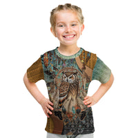 Native American Dreamcatcher Owl and Feathers Kid T Shirt - Wonder Print Shop