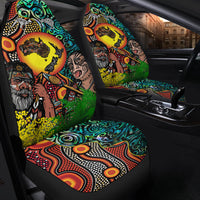 Australia Aboriginal Kangaroo Combine New Zealand Maori Kiwi Bird Car Seat Covers - LT2 - Wonder Print Shop