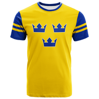 Custom Sweden Hockey Pride T Shirt LT12 - Wonder Print Shop