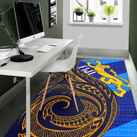 Fiji Area Rug - Flag's Color With Gold Polynesian Pattern LT20 - Wonder Print Shop
