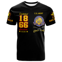 Big Boy Buffalo Soldiers T Shirt Black LT12 - Wonder Print Shop