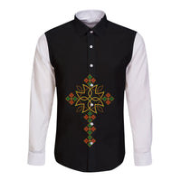 Ethiopia Long Sleeve Button Shirt Version Map LT13 - Wonder Print Shop