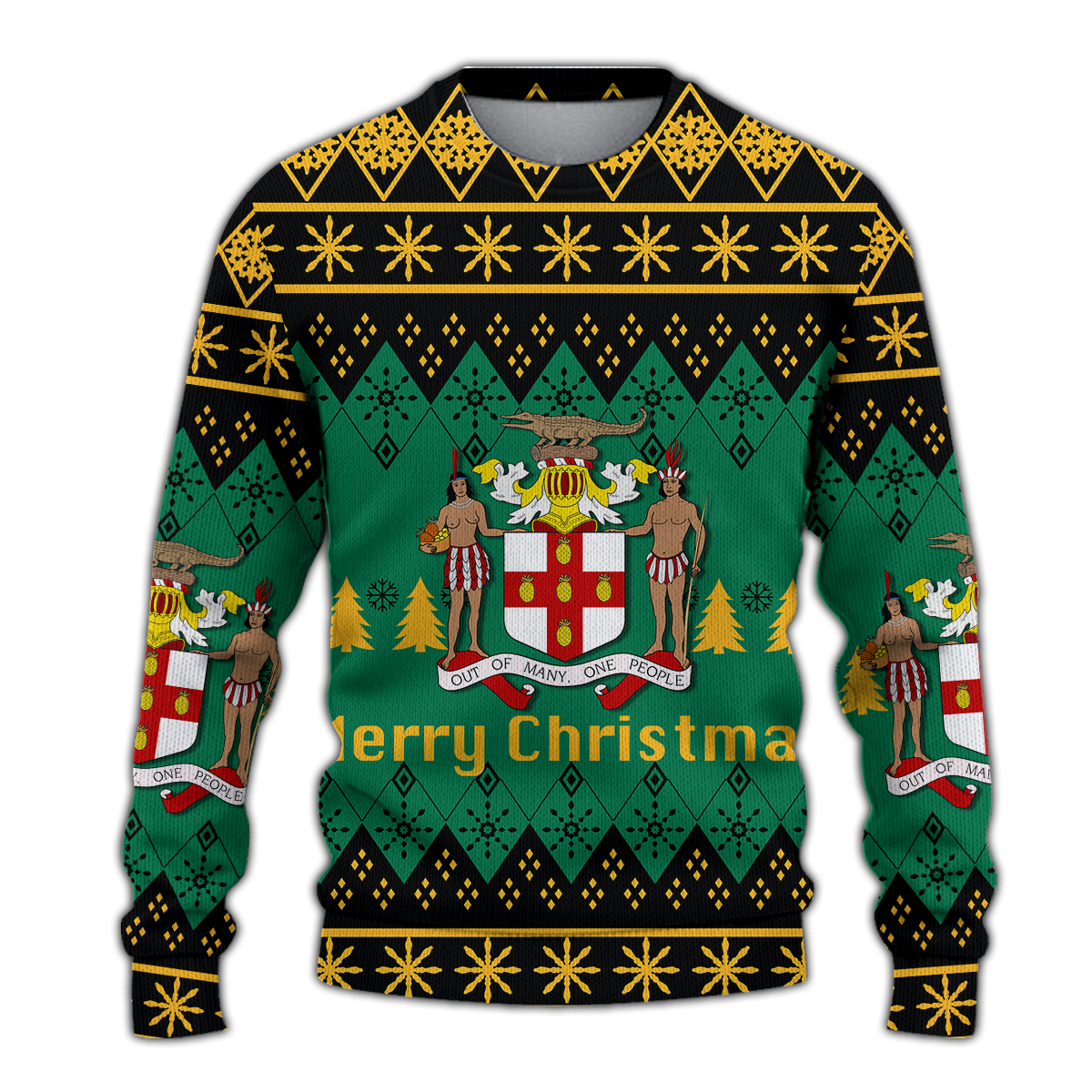 Jamaica Christmas Merry Christmas Ugly Pattern Sweatshirt