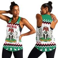 Nigeria Christmas Women Racerback Tank African Pattern LT13 - Wonder Print Shop