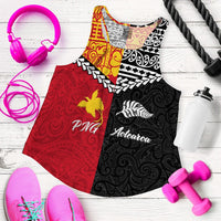 Papua New Guinea Combine New Zealand Maori Aotearoa Heritage Women Tank Top LT12 - Wonder Print Shop