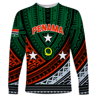 Custom Personalised Vanuatu Penama Province Tribal Pattern Long Sleeve Shirt LT12 - Wonder Print Shop
