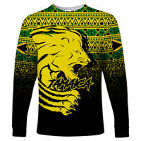 Jamaica Lion Legend Long Sleeve Shirt LT12 - Wonder Print Shop