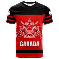 Custom Canada Hockey Team Supporter Fathers Day T Shirt LT12 - Wonder Print Shop