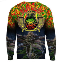 Rastafari Ethiopia Jamaica With Canabis Sweatshirt LT13 - Wonder Print Shop