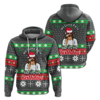 Christmas Jesus Birthday Party Ugly Pattern Hoodie LT12 - Wonder Print Shop