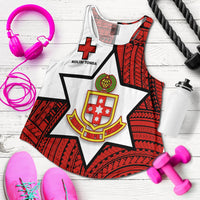Kolisi Tonga Women's Racerback Tank - Mate Ma'a Tonga Red Original LT20 - Wonder Print Shop