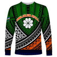 Kwajalein Atoll Tribal Pattern Long Sleeve Shirt LT12 - Wonder Print Shop